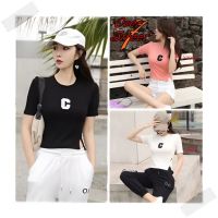 Over Street 7 *พร้อมส่ง* เสื้อยืดผู้หญิงทรงสั้น Short Summer Fashion C T005