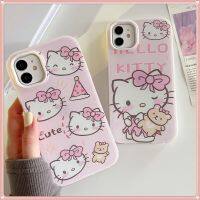 Qhy  เคสโทรศัพท์มือถือหนา กันกระแทก ลายการ์นแมว หมี สีชมพู สีขาว สําหรับ iphone 14 6s SE 7 8 plus XR XS 11 12 13 pro max 2 in 1