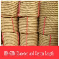 HQ HR2 Braided Nature Manila Jute Sisal Hemp Rope Cord Cable 1-60MM Diameter for Ceiling Decor Fence Clothline Tug Hand Knited