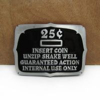 【CW】✖❖  BuckleClub retro ZINC INSERT belt buckle western jeans gift FP-02793-1 pewter finish