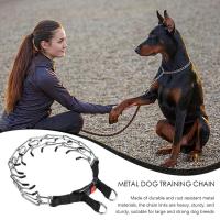 Dog Collar Necklace Metal Dog Necklace Strong Choke Collars Adjustable Slip-on Necklace Dog Collar Multifunctional Puppy Pet Neck Collar for Short and Long Hair Dogs advantage