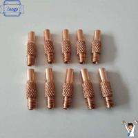 TENGJI 10pcs 0.8/1.0mm ทนทานต่อการใช้งาน อุปกรณ์เสริมการบัดกรี อะไหล่สำหรับเปลี่ยน แกนม้วนปืนหัวฉีด สำหรับ NBC-200 MiG หัวเชื่อมไฟ ส่วนปลายสัมผัส