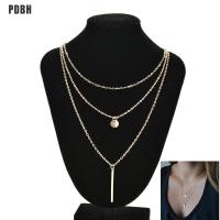 [PDBH แฟชั่น Store] แฟชั่น Multilayer Golden เหรียญสร้อยคอสร้อยคอพร้อมจี้