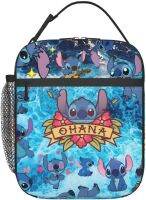 ✔☌✼ Anime Cartoon Stitch Printed Lunch Bag Portable Lunch Bag Insulated and Reusable Suitable for Work Picnic TravelOffice Travel