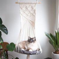 Bohemian Handwoven Tapestry Cotton Pet Cat Hammock Swing Bed Macrame For Home Bedroom Decoration Wall Hanging Without Mat