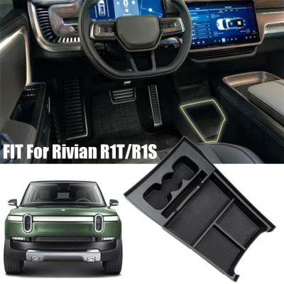 สำหรับ R1T Rivian/R1S ที่ที่พักแขนตรงกลางกล่องเก็บของล่างคอนโซลกลางถาดใส่ของอุปกรณ์ตกแต่งภายในรถยนต์