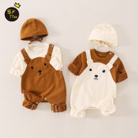 SYTian Spring Autumn Jumpsuit Solid O-neck Long Sleeves Lovely Polar Infant Baby Girls Boys Romper Little Ki. Overds