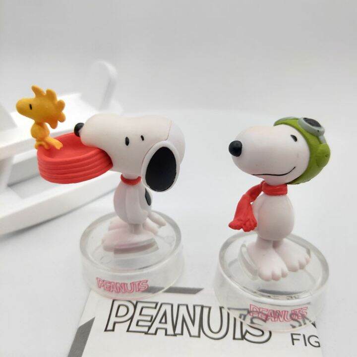 cool-ใหม่-โมเดลตุ๊กตาฟิกเกอร์-snoopy-beagle-dog-น่ารัก-สีขาว-ของเล่น-ของสะสม-ตกแต่งรถยนต์-สําหรับเด็ก-5-ชิ้น