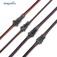 【hot】✵๑✑  Strip 22/20AWG 2/3/4/5/6pin 5/10/50/100pair Cable Male Female Wire 3528 5050 RGBW