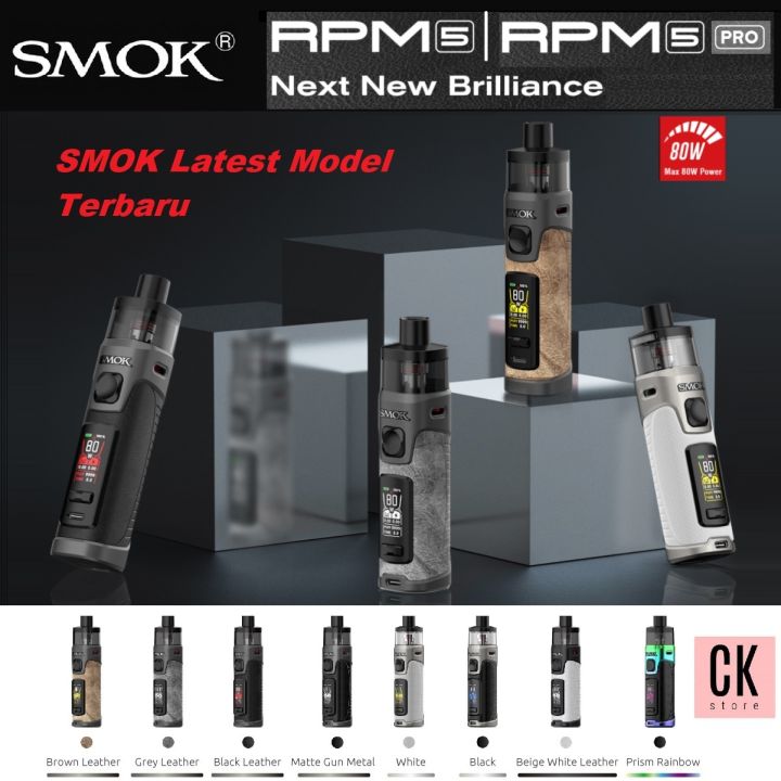 Smok Rpm 5 * Terbaru *Smok Rpm 5 Pro (No Include Battery)* Ready Stock  Original Smok Rpm5 Pod Mod Kit 80W 2000Mah | Terbaru Rpm3 Occ | Rpm 2 | Rpm  4 |