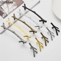 Gold Fashion Tree Branch Furniture Handle Creative Kitchen Hardware Knob Black Silver Bronze Cabinet Drawer Pull Cupboard Handle Door Hardware Locks