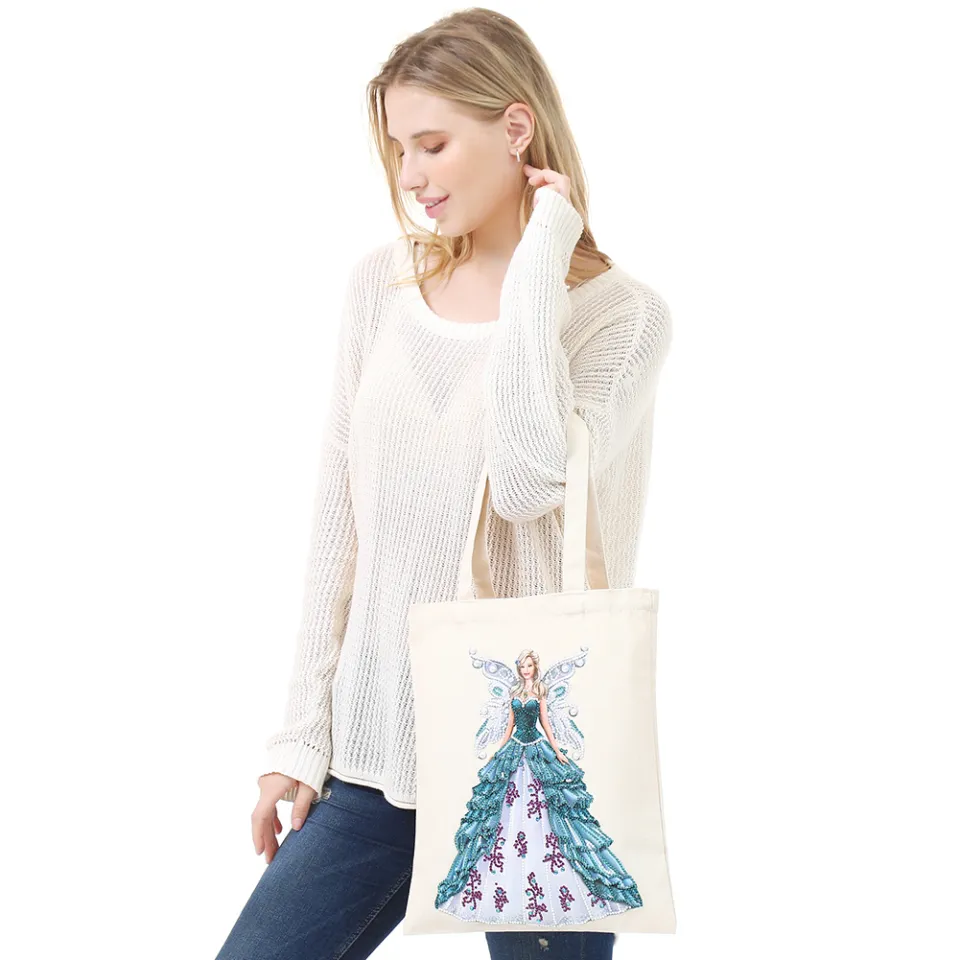 DIY Owl Diamond Painting Shopping Tote Bags Mosaic Kit Art Drawing (BB015)