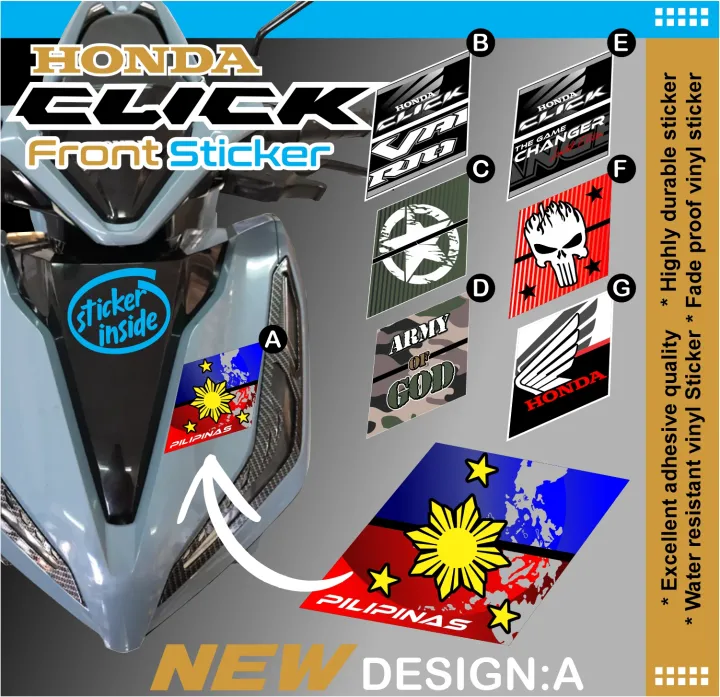 Honda Click Printed Stripes Decals Sticker 