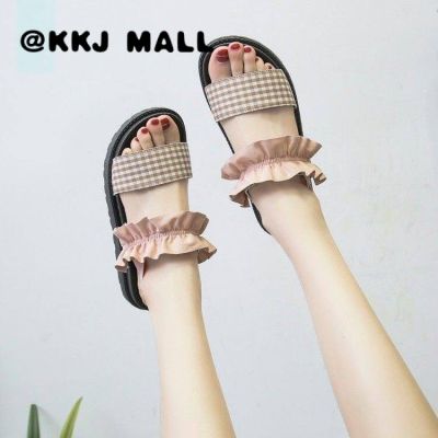 KKJ MALL รองเท้าผู้หญิง รองเท้าเเตะ รองเท้สแตะหญิง 2021 ใหม่ 112427