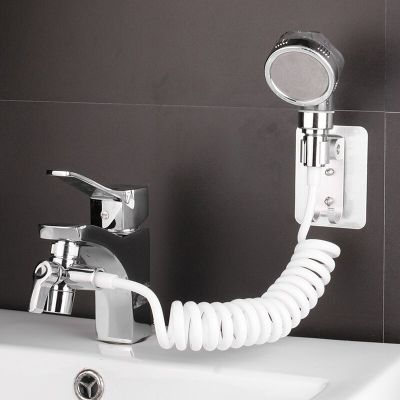 Washbasin Tap Water Divider Bidet Sprayer for Hair Washing Toilet Cleaning Bathroom Basin Faucet Extender External Shower Head Showerheads