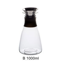 Large Capacity Kettle Drip-Free Glass Pitcher with Lid High Temperature Resistant Household Ice Tea Jar Cold Water Jug