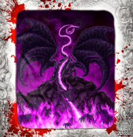 Dragon Throw Fleece Blanket, Gamer Room Decor, Fantasy Art, DM Gift - Black and Purple Fire, Pastel Goth