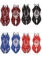 【CW】卍✁▧  Crotch Bodysuit Size Erotic Babydoll Deep V Set