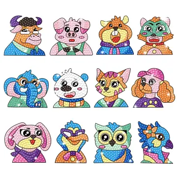 Animal & Sea World Diamond Painting Stickers For Kids 5D DIY Art Crafts