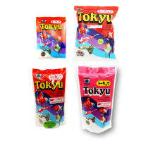 อาหารปลา Tokyu ชนิดเม็ดลอย มี4ขนาด ขนาด 20g / 50g / 120g / 250g  คละสี