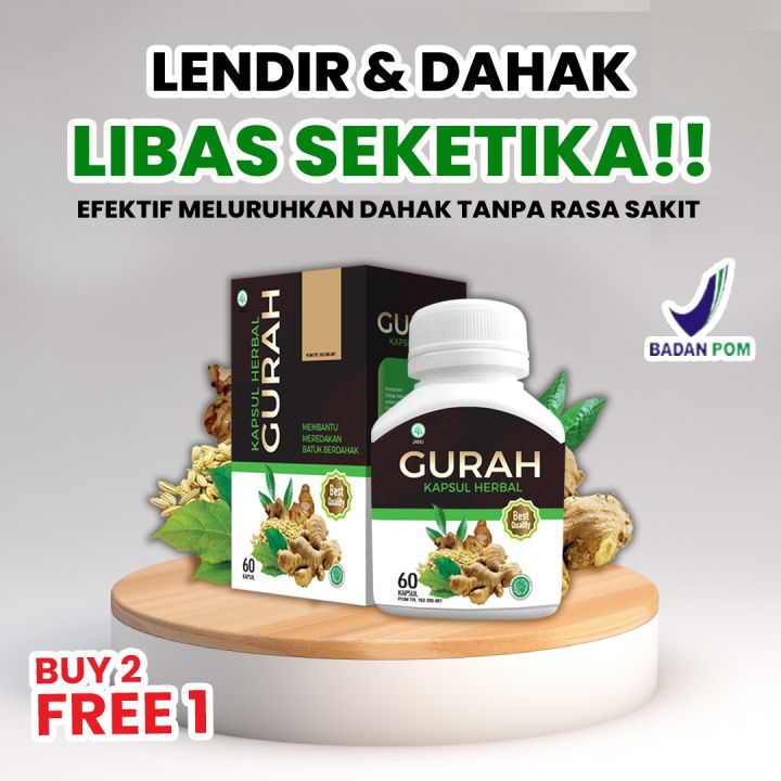 Kapsul Herbal Gurah Atasi Batuk Berdahak Gurah Paru Paru Dan Masalah Pernafasan Lazada Indonesia 2587