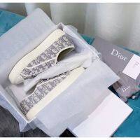 #New Light Grey SNEAKER Reverse Embroidered Cotton No Box