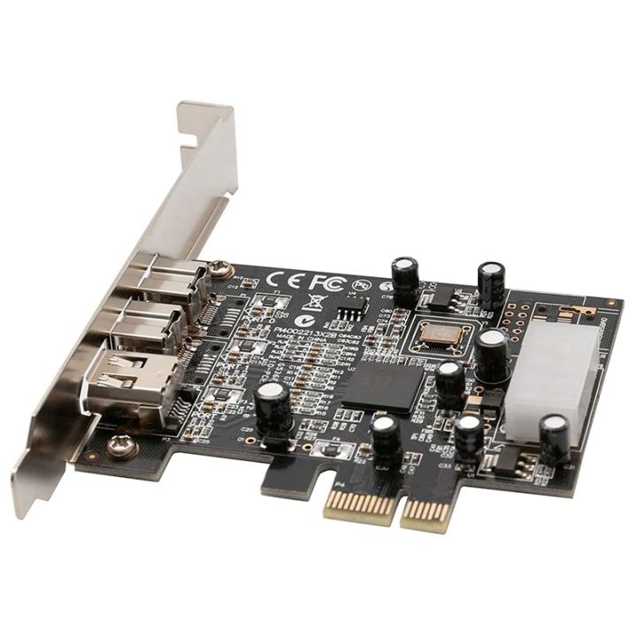 sy-pex30016-3-port-ieee-1394-firewire-1394b-amp-1394a-pcie-1-1-x1-card-ti-xio2213b-chipset-requires-legacy-driver