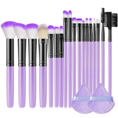 18 Pcs Makeup Brushes Set  with Podwer Puff Eyeshadow Foundation Cosmetic Powder Blush Blending Beauty  Instruments Makeup Tools Makeup Brushes Sets