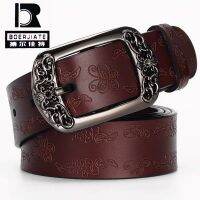 HOT★Genuine Leather Belts for Women Second Layer Cowskin Woman Belt Vintage Pin Buckle Strap Jeans