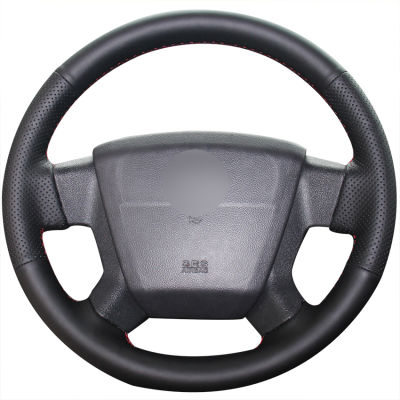 2021Hand-stitched Black PU Faux Leather Car Steering Wheel Cover for Jeep Compass Patriot 2007 2008 2009 2010