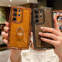 ฝาครอบเคสมือถือลายกลิตเตอร์ HTT สำหรับ Samsung A34 54 14 12 32 42 A52S 72 13 23 51 71 50สำหรับ Galaxy S23 + ฝาครอบที่ยึดแหวนลาย S21 S22