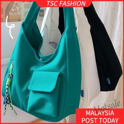 【hot sale】✾❀ C16 TSCfashion Korean Fashion New Canvas Bag Female Joker Students Commuter Bag Large Capacity Simple Shoulder Bag