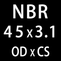 แหวนไนไตรล์ Od41/42/43/44/45/46/47/48/50มม. โอริงซีลสีดำปะเก็นแผ่นวงแหวน3.1มม. 20ชิ้น/ล็อตแหวนยางโอริง (Od45Mm)