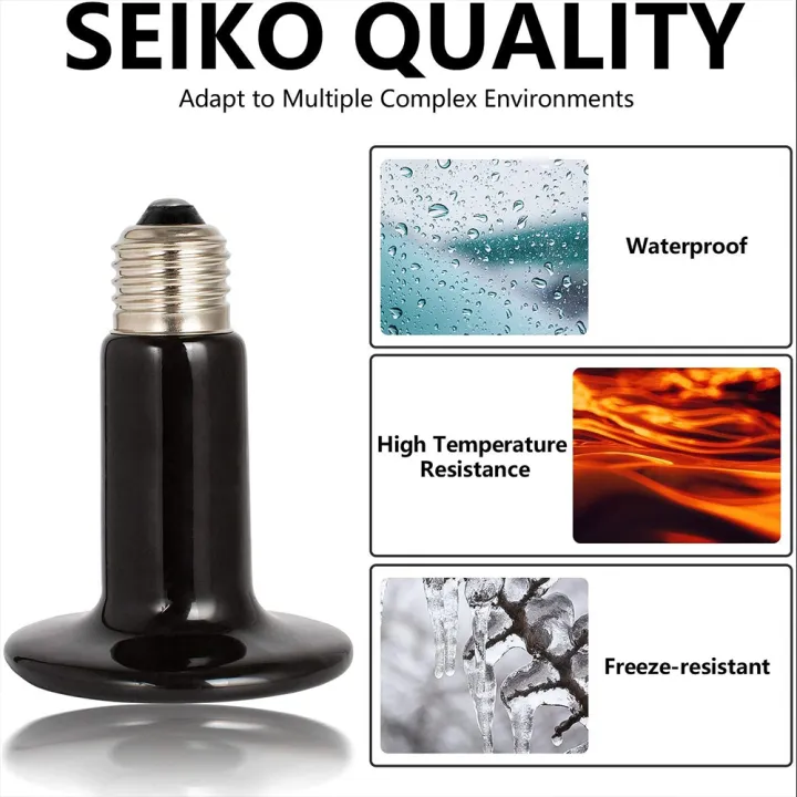 【Ready Stock]】Reptile Heating Lamp 100W Ceramic Heat Emitter Reptile