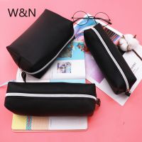 Black Leather Pencil Case For Girls Boys Student School Pencil Case Big Pencil Case Stationery Cute Pencil Bag estojo escolar