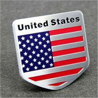 Lega Di Alluminio Shield Stati Uniti America Nazionale Emblema Decalcomanie อเมริกัน USA Andiere สติ๊กเกอร์ของประดับหน้าต่างรถยนต์5X5cm