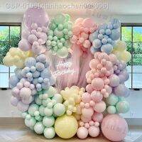 น้ำมัน.✈☸Xianhaochen048906 Macaron Íris Balão ชุดโค้ง Meninas Pastel Decoração Do Casamento Aniversário Balão ES Rosa Baby Shower นำเสนอสำหรับเด็ก