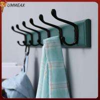 UMMEAX เจาะฟรี ตะขอติดผนัง สีทึบทึบ ตะขอ4อัน ชั้นวางติดผนัง ของใหม่ ไม้แข็งสีทึบ ที่แขวนประตู ห้องน้ำห้องครัวที่บ้าน