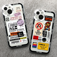 QuXis เคสโทรศัพท์สติ๊กเกอร์แฟชั่นสตรีทสำหรับ iPhone 14 13 12 11 Pro Max Mini XS X XR SE 7 8 Plus ปกอ่อน