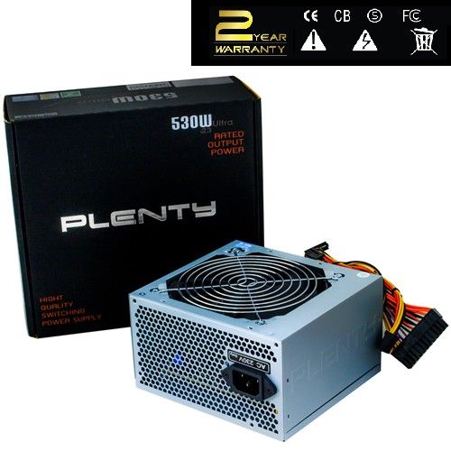 power-supply-อุปกรณ์จ่ายไฟ-plenty-ultra-รุ่น-atx-530-530watt-fan-12cm-สินค้ารับประกัน-2-ปี