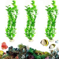1/2pcs Green Plastic Artificial Underwater Plants Aquarium Fish Tank Seaweed Decoration Purple Water Grass Viewing Decorations