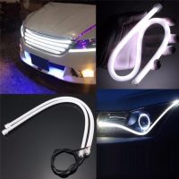 AOTOINK 2pcs 30cm 45cm 60cm Universal Flexible Car Signal Light Bar LED DRL Daytime Running Lights Car Turn Signal Light Auto Light Bar 7W 12V