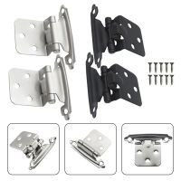 【YP】 2pcs Hinges Buffer Closing Hinge Cabinet Overlay Mount Cupboard Door