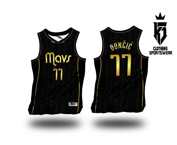 mavs gold and white jersey