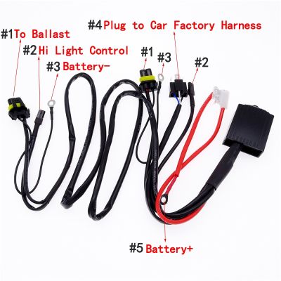 1 Pcs Xenon Lamp HID Headlight Relay Wire Harness Controller Line Socket Connector H4/9003 H13/9008 9007/9004 Telescopic Light