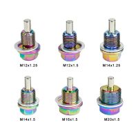 M12 M14 M16 M20*1.5 / 1.25 Neo Chrome Aluminum Magnetic Oil Drain Bolt Oil Sump Drain Plug Nut Oil Drain Plug Magnetic  Locknut Nails  Screws Fastener