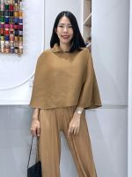 2MUAY รุ่น GJO2225 เสื้อผู้หญิง เสื้อคลุมพลีทคุณภาพ COLLAR CAPE PLEAT CARDIGAN 8สี FREE SIZE