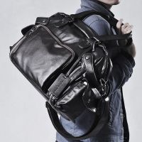 [COD] version mens casual Messenger bag shoulder leather travel retro student