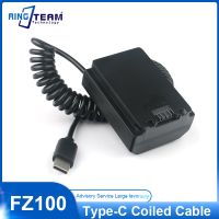 Straight Cable Type-C USBC FZ100 NP-FZ100 Dummy Battery PD Coiled Cable For Sony Alpha A9 A7 III A7RM3 A7RIII A7M3 ILCE-9 Alpha 1 A7C ILME-FX30