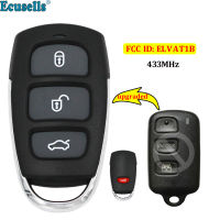 Oibwye ที่ห้อยกุญแจรถรีโมทอัพเกรด3 + 1ปุ่ม433MHZ สำหรับ Toyota RAV4 4Runner Land Cruiser Sequoia FCC ID: ELVAT1B ELVATDD